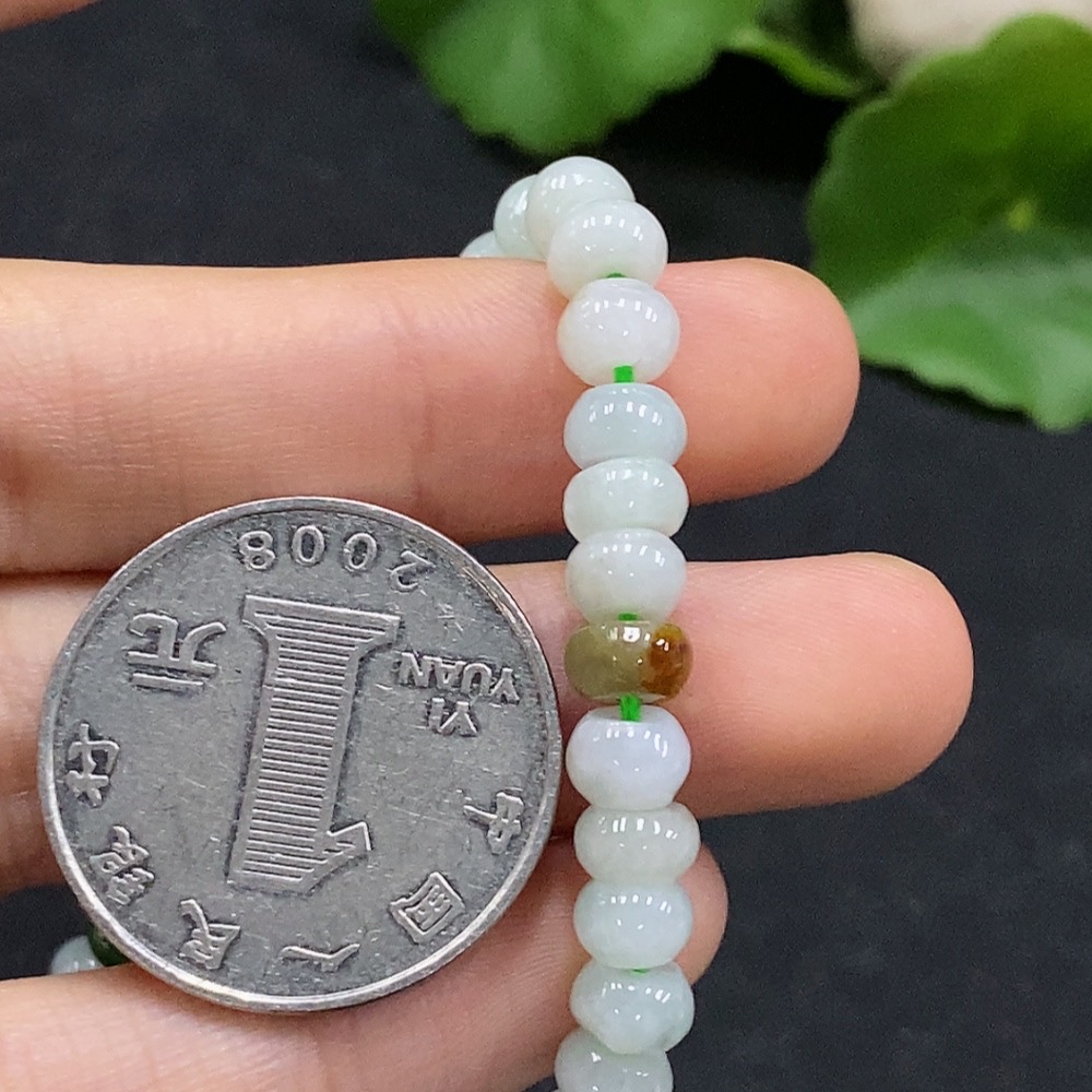 F30548643 Jadeite Bead Necklace Approx. 6mm Total Weight Approx. 36.2g Color Origin Undetermined