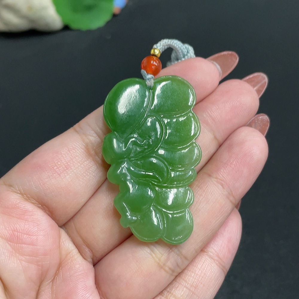 H34004455 Hetian Jade Jasper Pendant - Fairy