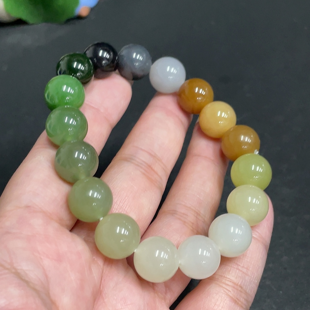 H30503151 Hetian Jade Bracelet, Size 11.8mm Approx., Total Weight About 45.3g