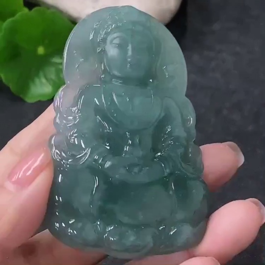 F34042769 Jadeite Pendant Guanyin Total Weight Approx. 46.16g