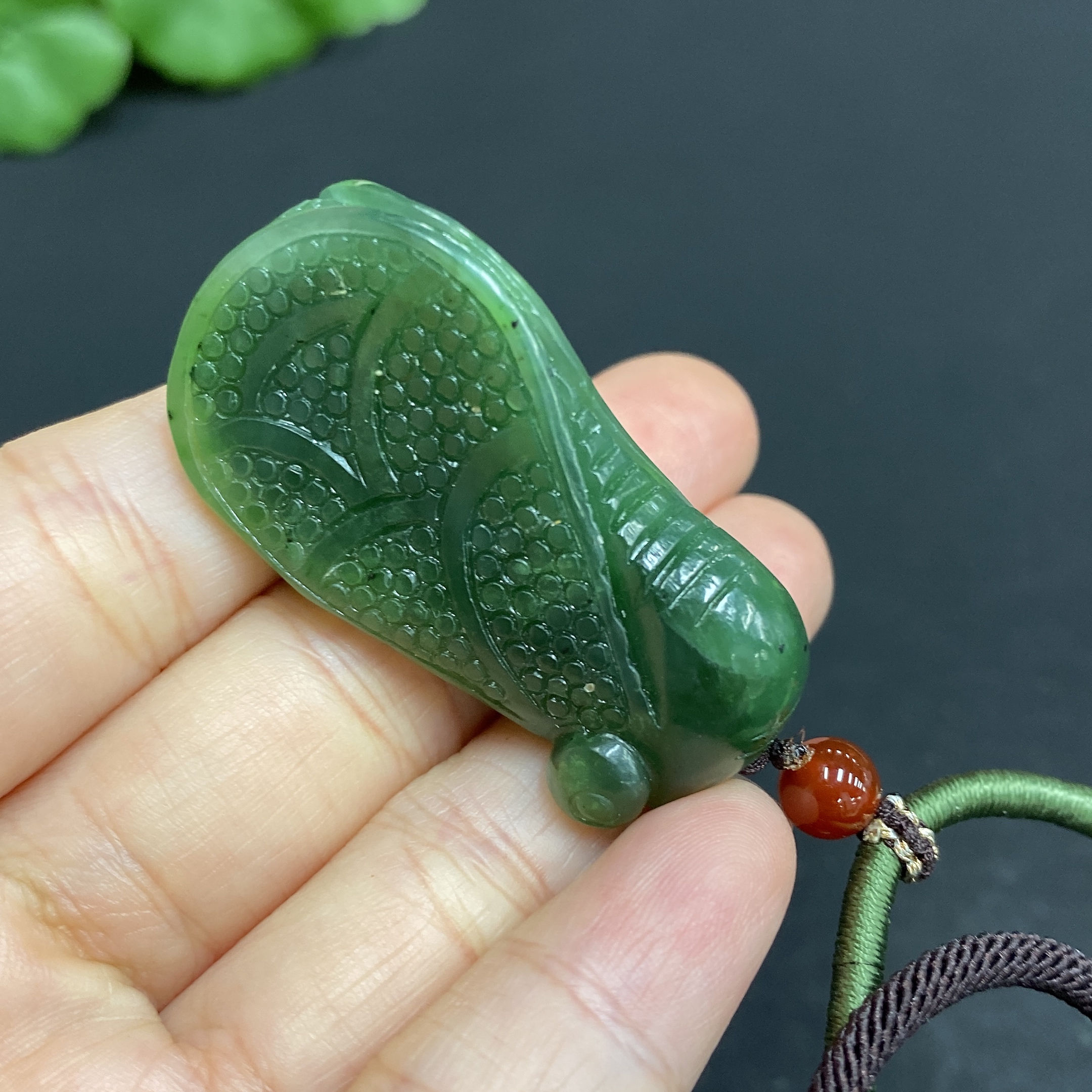 H33859944 Hetian Jade Pendant - Achieving Instant Success - Total Weight (Including Rope): 25.3g