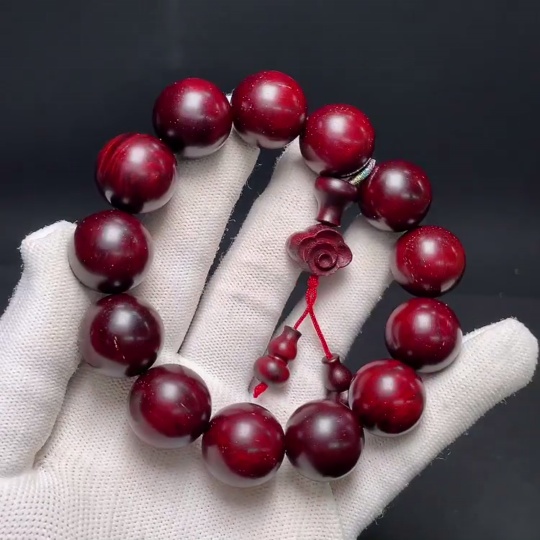 W28240237 Small-Leaf Sandalwood Bead Bracelet, Total Weight Approx. 52.3g, Size ~17.9mm