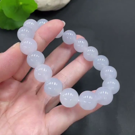 F22451689 Jadeite Bead Necklace Approx. 11.8mm Total Weight 49.441g
