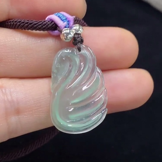 F30530628 Jadeite Swan Pendant Non-Gold Total Weight Approx. 4.17g