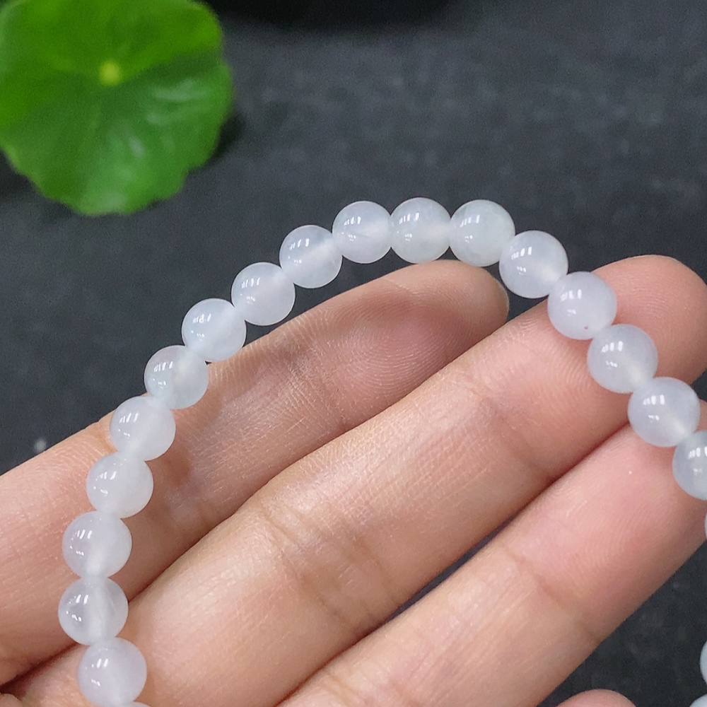 F33930103 Jadeite Beads Bracelet Approx. 5.8mm Total Weight Approx. 10.28g