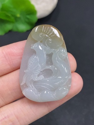 F33878284 Jadeite Parrot Pendant Total Weight Approx. 13.1g