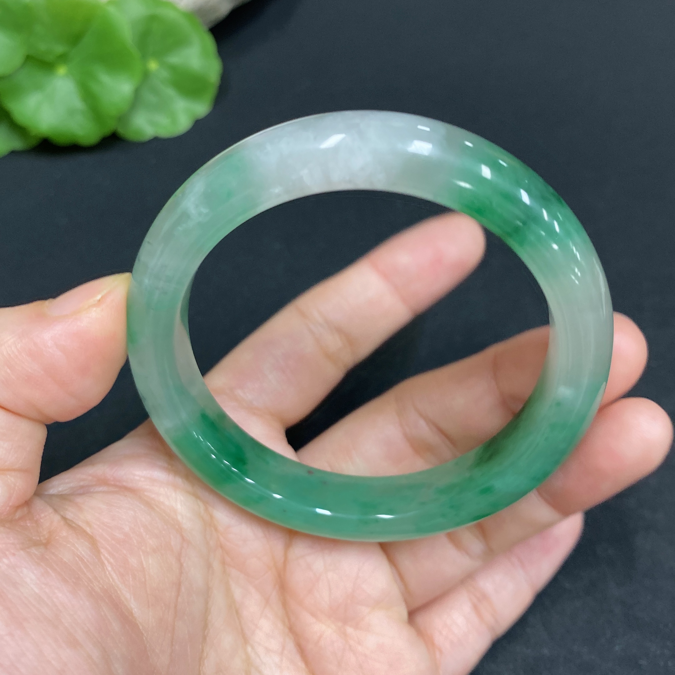 H33845713 African Emerald (Dulong Jade) Round Bracelet