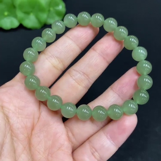H31693571 Hetian Jade Bracelet, Approx. 7.6mm, Total Weight Approx. 17.6g