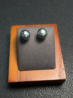 C28276277 Seawater pearl stud earrings, non-gold setting, approx. 9mm, total weight approx. 2.39g