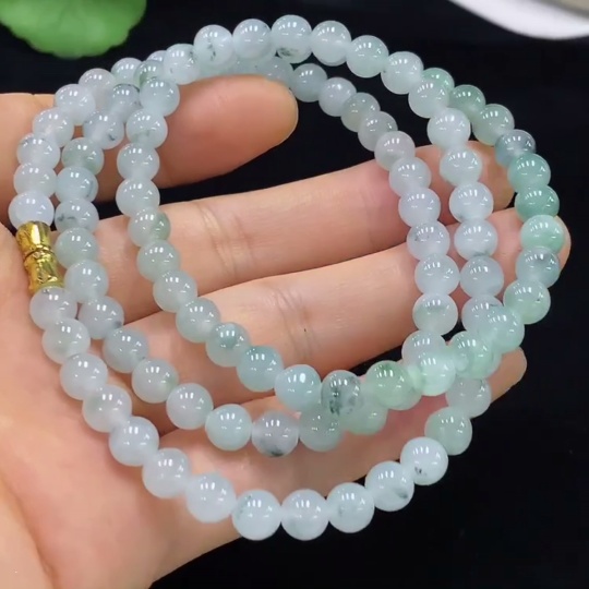 F34947891 Jadeite bead necklace approx. 6mm total weight approx. 40.2g non-gold