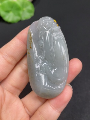 H35169523 和田玉挂件     关公      货品总重约（含绳）38.8g     皮色成因未定