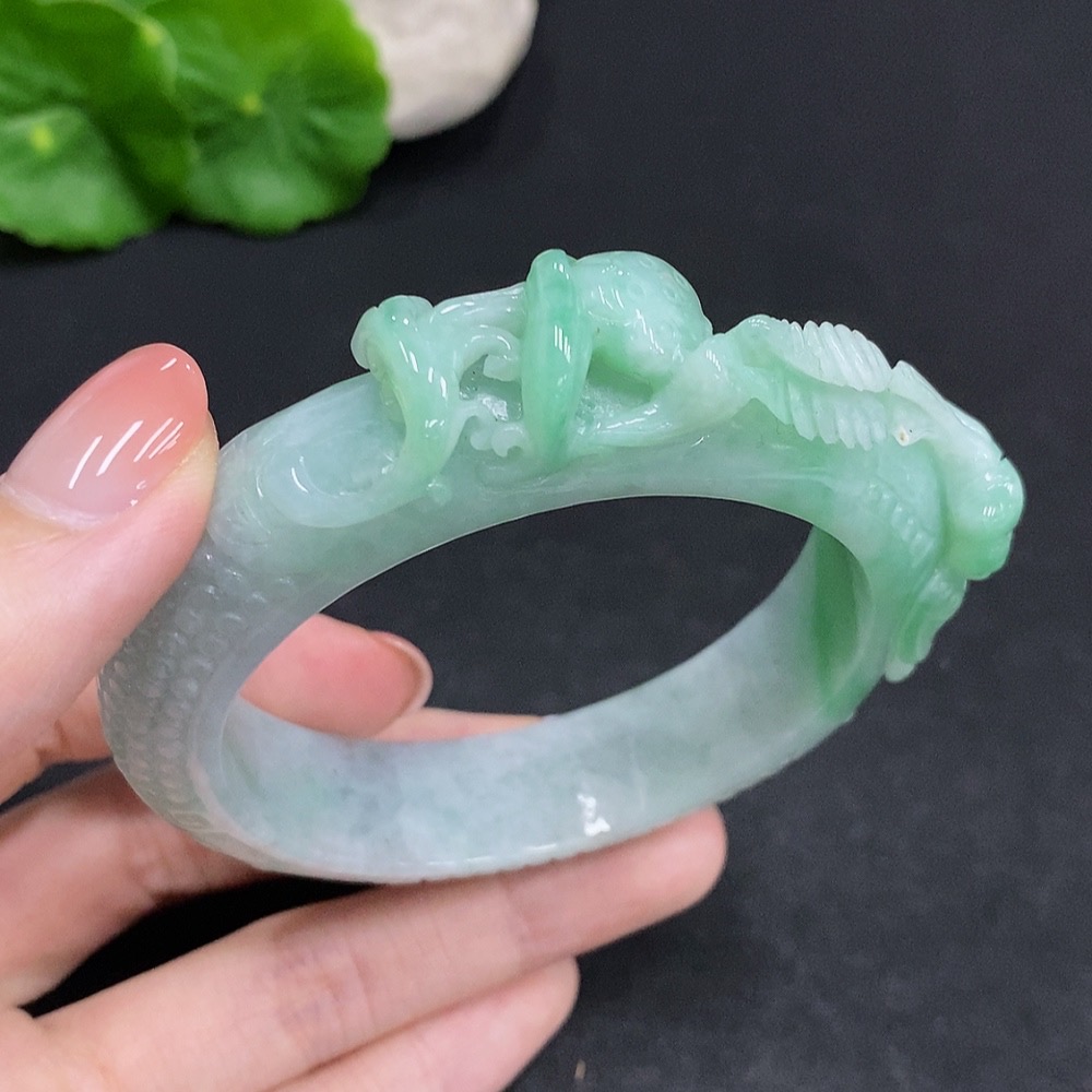 F34962595 Jadeite Round Bracelet Total Weight Approx. 78.5g Size 57