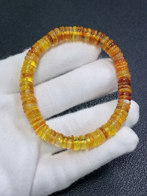 C30541822 Amber Beeswax Bracelet Total Weight Approx.7.86g Size About7.8mm