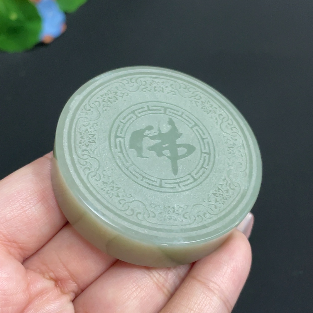 H26014766 Hetian Jade Pendant    Buddha Amulet    Total weight: approx. 93.6g