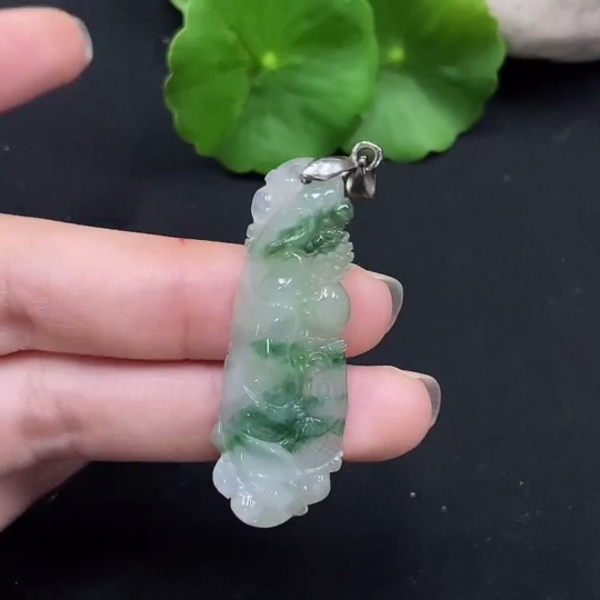 F28279332 Jadeite Pendant Non-Gold Inlaid Total Weight Approx.6.85g