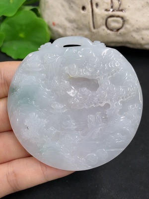 F46516018 翡翠挂件      山水    货品总重约47.4g