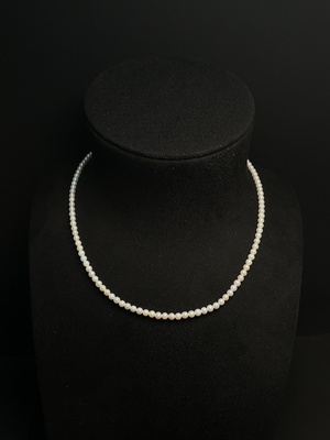 C24796547 Pearl bead necklace, non-gold setting, total weight approx. 7.58g, bead size ca. 3.6mm