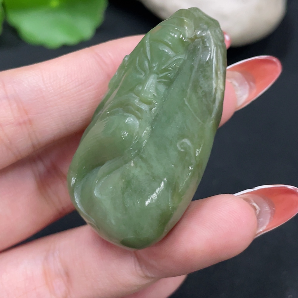 H34026156 Hetian Jade Pendant Guan Gong Total Weight About 39.4g