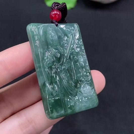 F31684089 JadeiteBodhisattva Akashagarbha Pendant