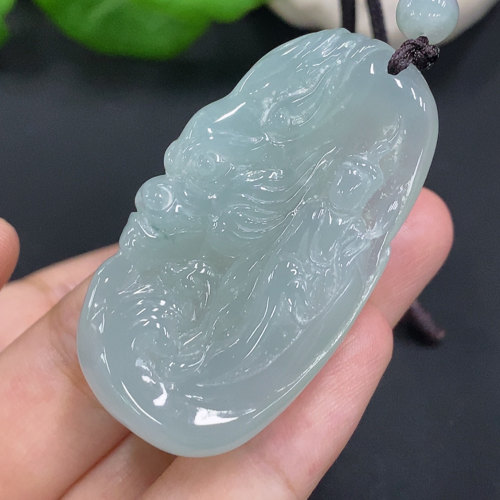 F29434019 Jadeite Pendant Total Weight Including Rope Approximately 27.2g