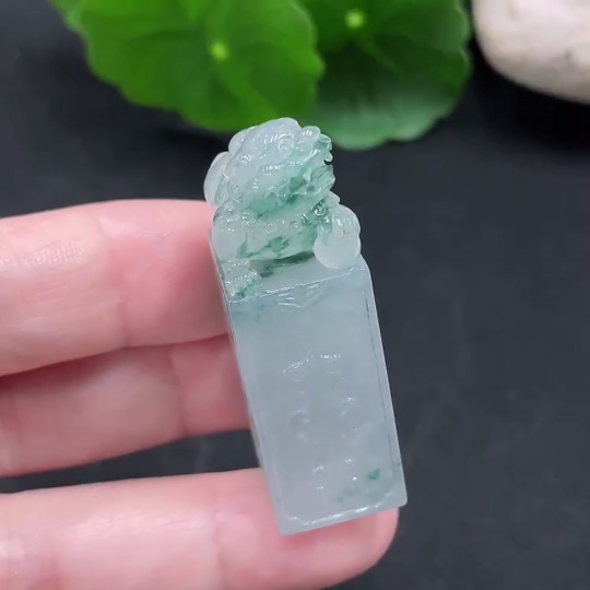 F31627100 Jadeite Pi Xiu Seal Total Weight about 27g