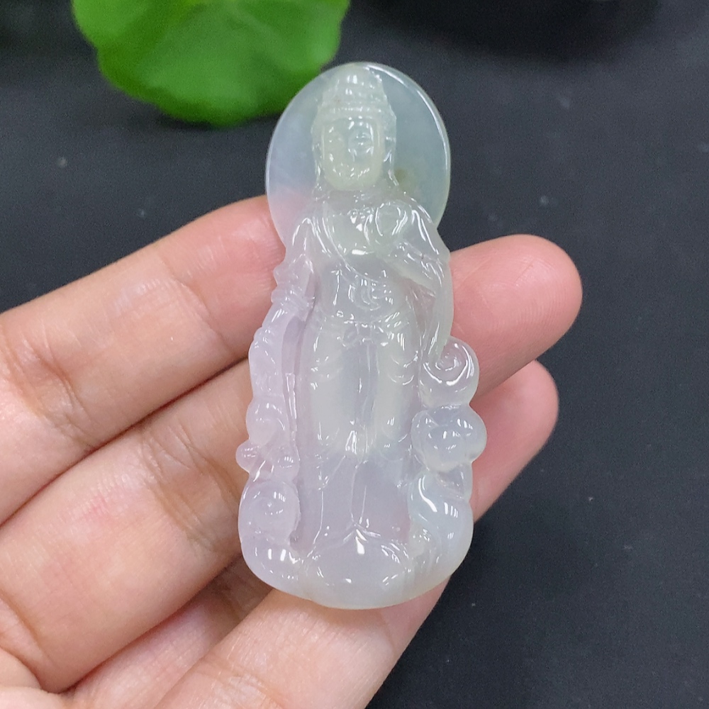 F31622082 Jadeite Guanyin Pendant, Total Weight Approx. 11g