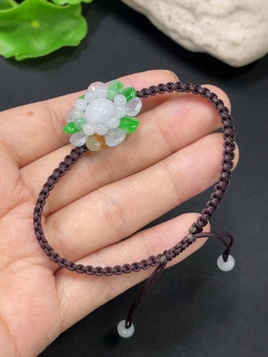 F32696756 Jadeite Hand String Total Weight Approx. 5.41g Color Origin Undetermined