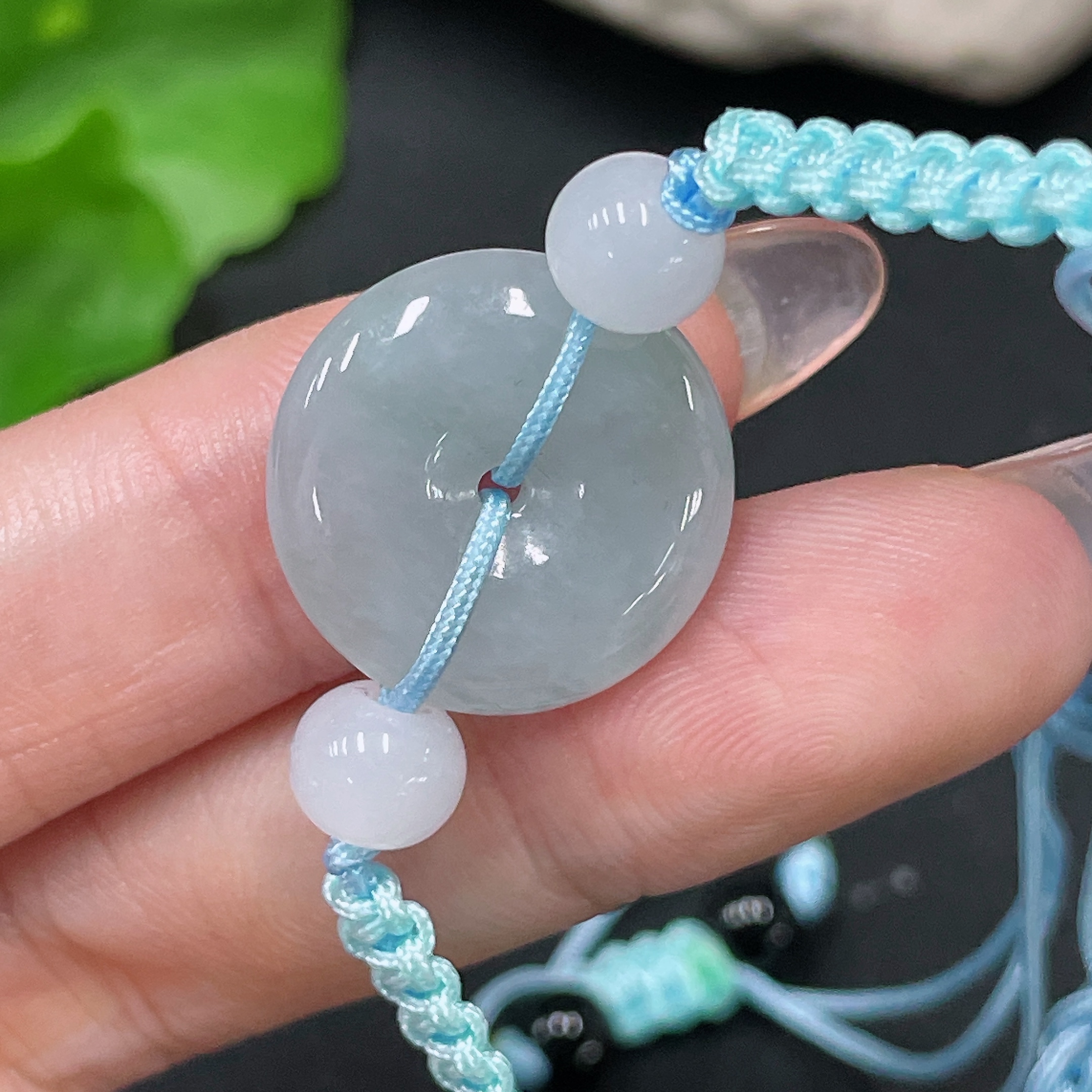 F34020371 Jadeite Hand Bracelet, Total Weight Approx. 5.91g, Beads Non-Grade A