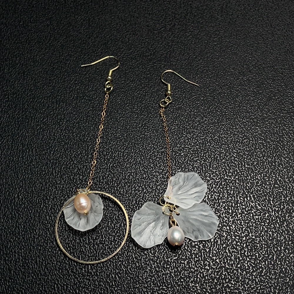 C27159612 Pearl Inlaid Earrings Non-Gold Setting Total Weight Approx. 3.95g