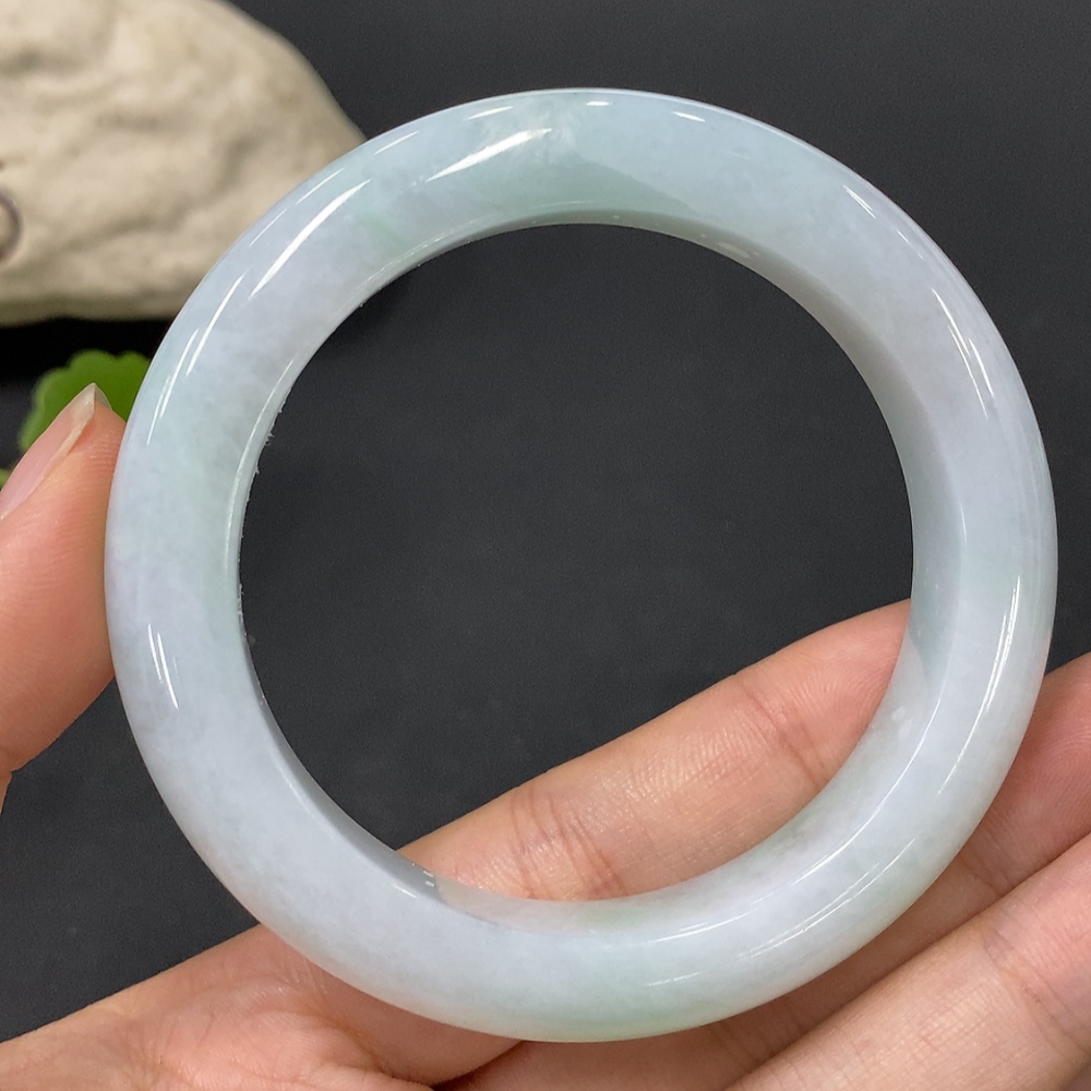 F29395187 Jadeite Round Bangle Total Weight Approx.68.32g Size 55.8