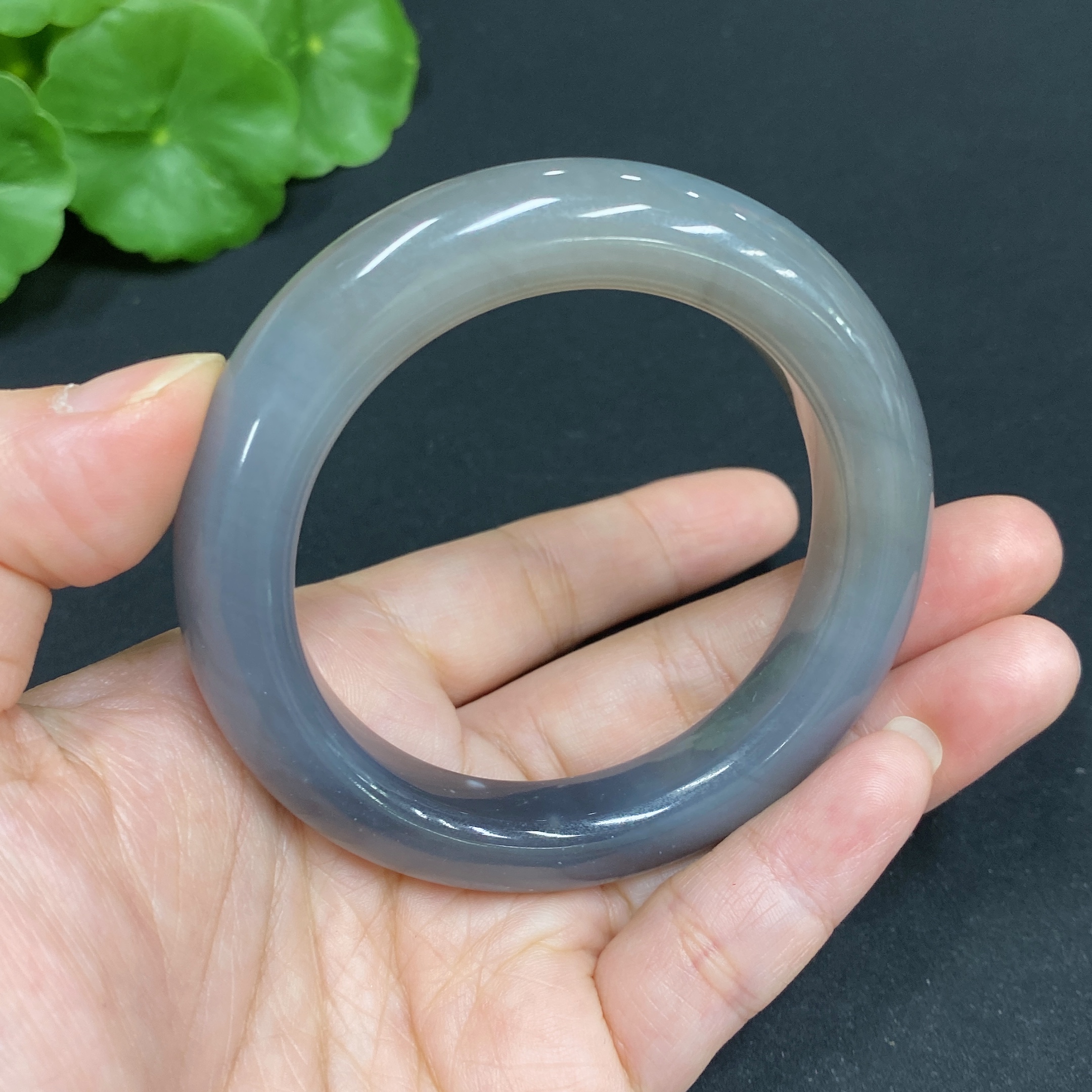 H34987080 Hetian Jade Round Bracelet Size 51.2 Total Weight Approx. 54.3g