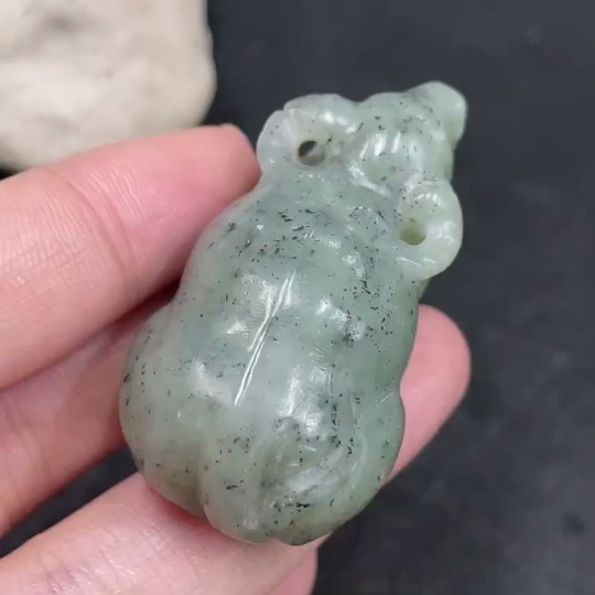 H31582754 Hetian Jade Pendant Ox Total Weight Approx. 37.1g