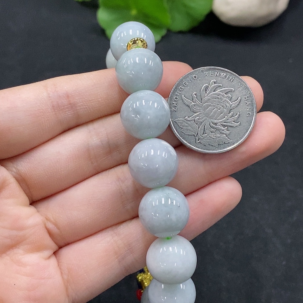 F33946878 Jadeite Bracelet Approx.13.4mm Total Weight Approx.69.56g Non-Gold Inlaid