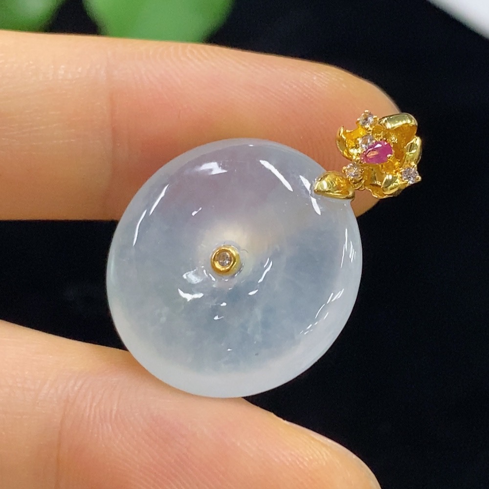 F35095185 Jadeite Peace Knot Pendant 18k Non-Diamond Total Weight Approx.5g