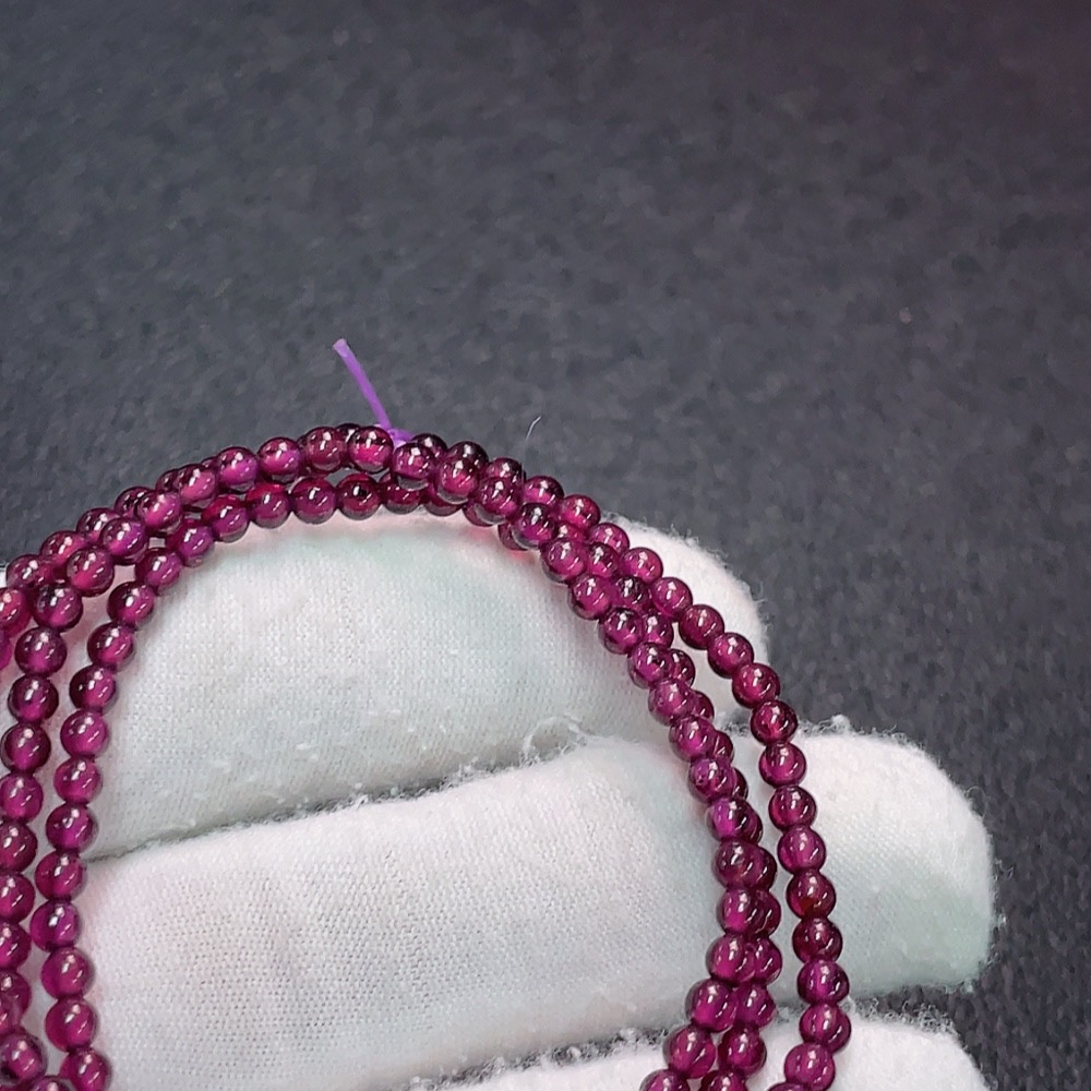 C34038431 Garnet bead strand, total weight approx. 11.72g, size about 3.2mm