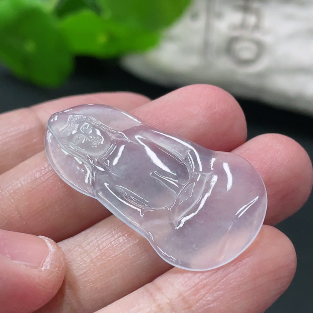 F33935874 Jadeite Guanyin Inlay Piece, Total Weight Approx. 2.48g