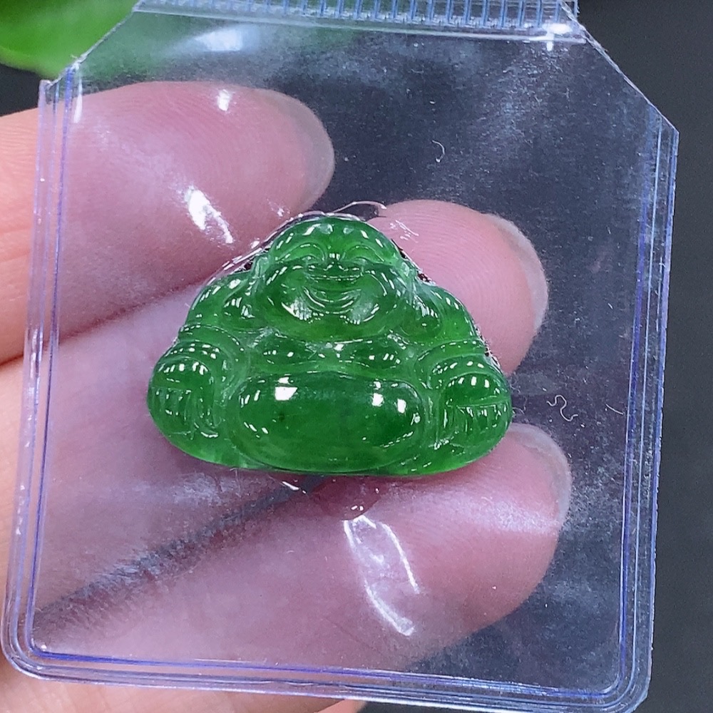 F28220319 Jadeite Buddha Inlaid Piece