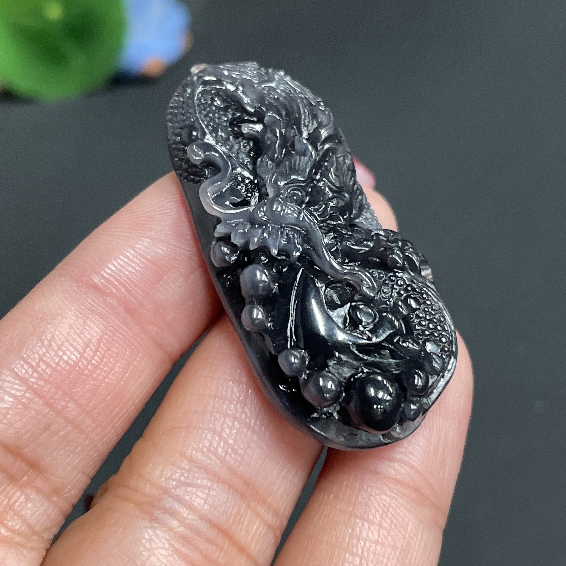 H24735068 Hetian Jade Pendant Dragon Total Weight Approx. 13.8g