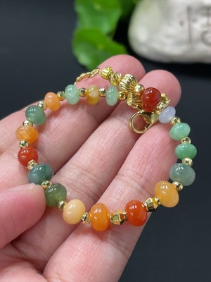 F35171466 Jadeite Bracelet Max. 7mm Approx. Total Weight 8.92g Non-Gold