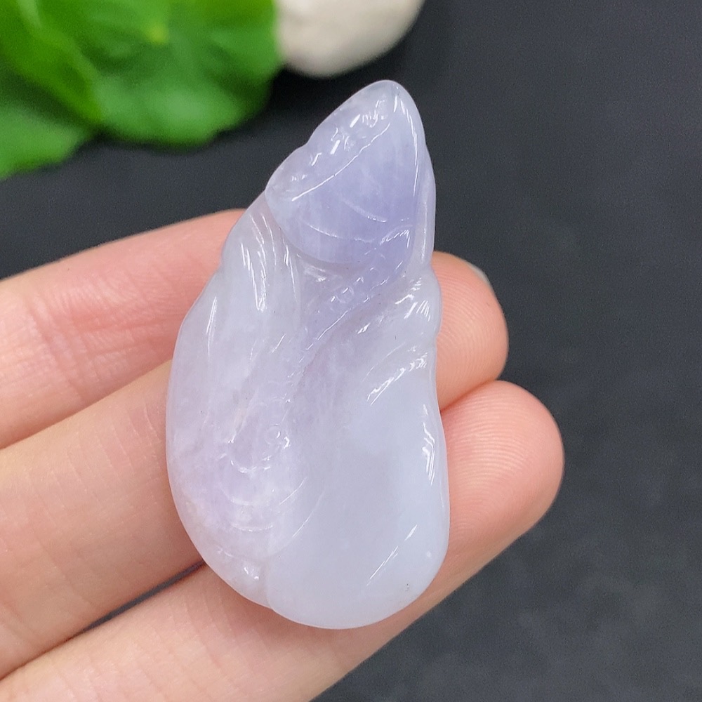F33908130 Jadeite Blossom of Wealth and Honor Pendant Total Weight Approximately 9g