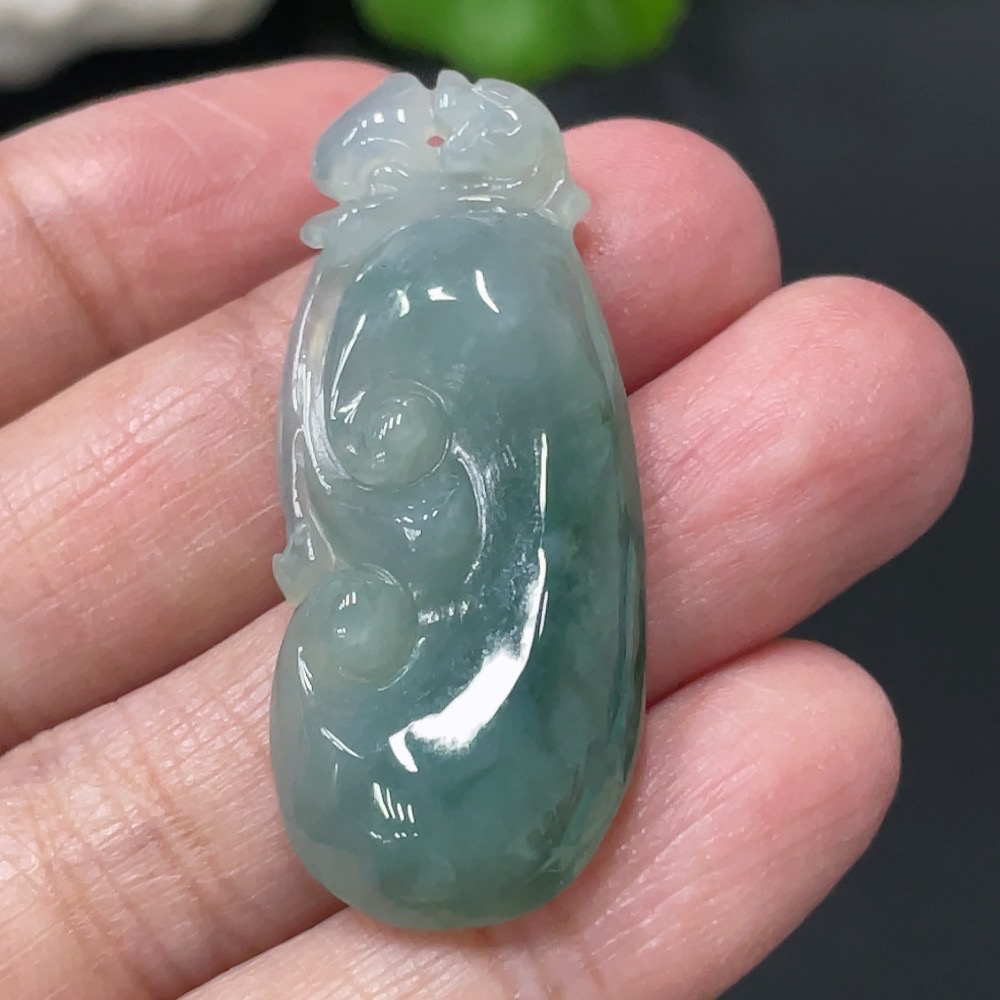 F27111226 Jadeite Ruyi Pendant Total weight about 6.28g