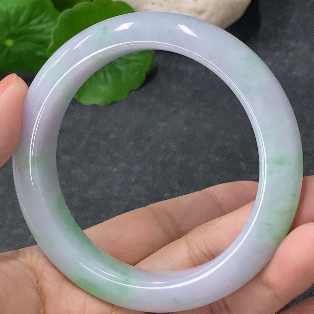 F34977176 Jadeite Round Bangle Size 56.3mm Total Weight Approx.66.18g With Damage/Crack