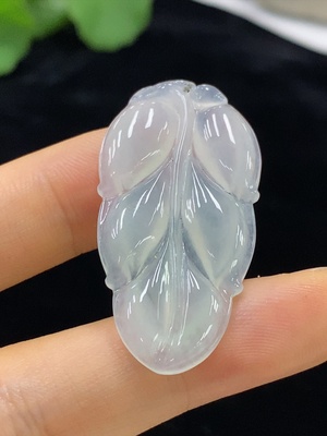 F34949193 Jadeite Leaf Pendant Total Weight Approx.5.27g