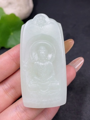 H32752189 Hetian Jade Pendant - Mahavairocana - Total Weight Approx. 39g