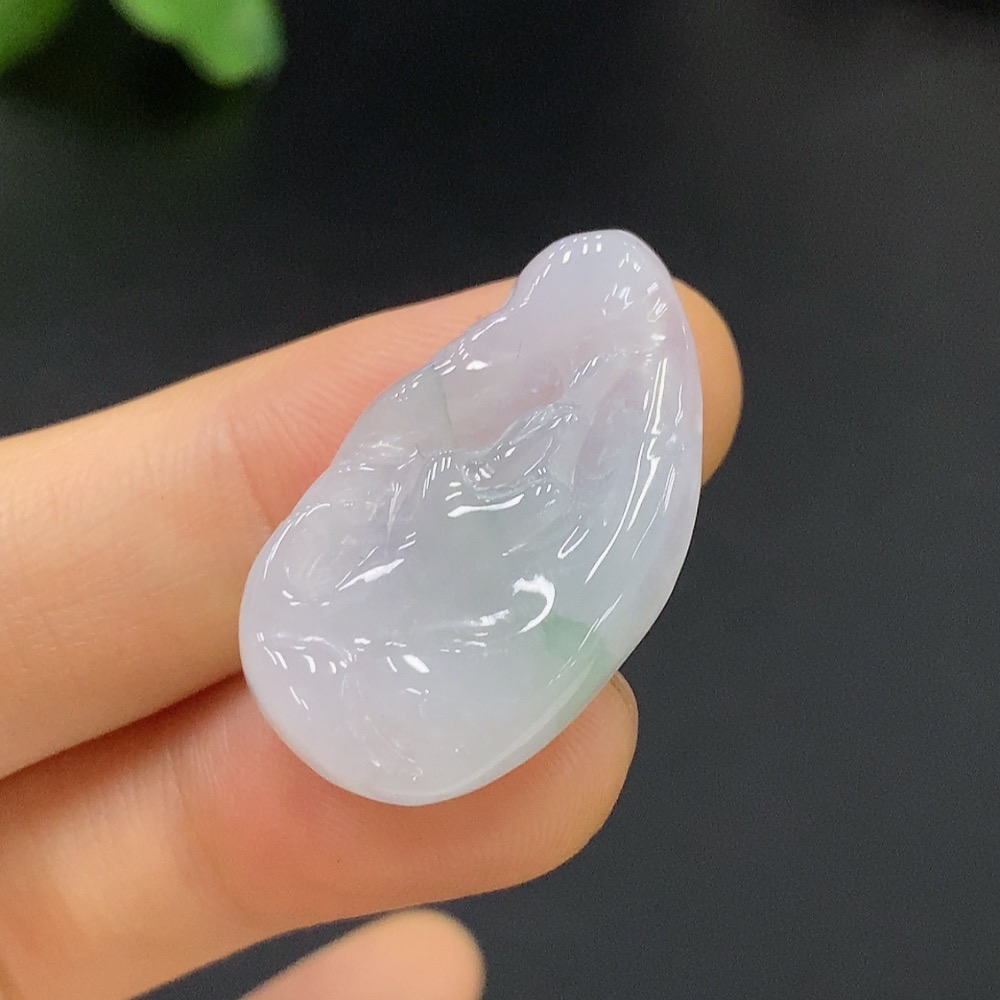 F22437448 Jadeite Formless Guanyin Pendant Total Weight 4.633g