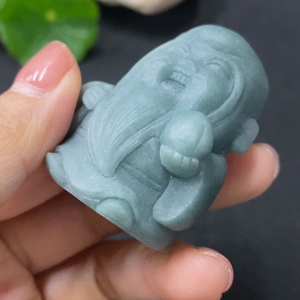 F35088518 Jadeite Rough Carving - God of Longevity, Total Weight Approx. 79.38g