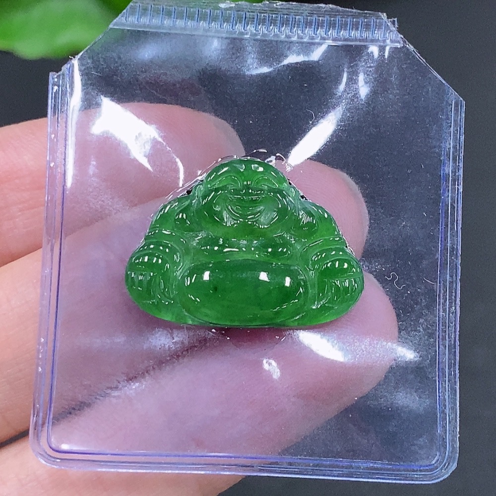 F28220319 Jadeite Buddha Inlaid Piece