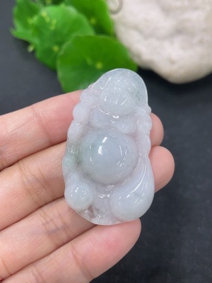 F46568478 翡翠挂件佛公 货品总约重10.96g
