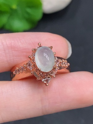 F33941575 Jadeite Cabochon Non-Gold Setting Total Weight Approx. 9.7g