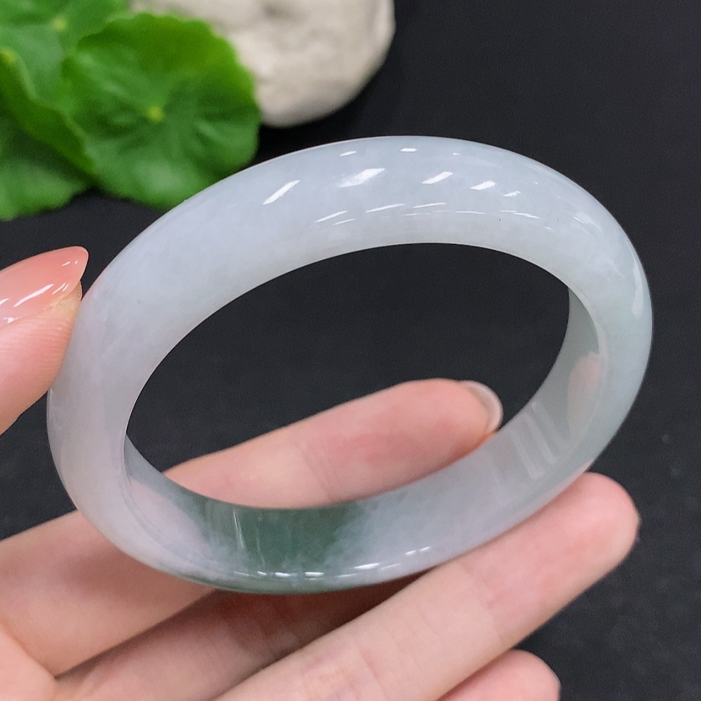 F34002866 Jadeite Round Bangle Size 54.8 Total Weight Approx. 48.1g